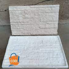 Natural stone susun sirih bali can be imitated with cement material of course with silicon mold. Cetakan Batu Alam Susun Sirih Ornamen Dinding Silicon Rp180 000