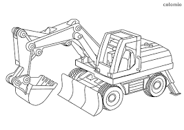 736 x 552 file type: Excavators Coloring Pages Free Printable Excavator Coloring Sheets