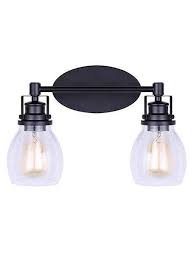 The prospect vanity light collection references a familiar silhouette with its traditional structure and a modern, updated finish in dramatic matte black. Canarm Ivl705a02bk Carson 2 Lights 200w Matte Black Vanity Light Free Shipping On Orders 99 Lumenco Ca