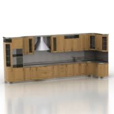 luxury wooden kitchen cabinet free 3d