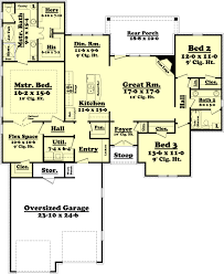 European Style House Plan 3 Beds 2 Baths 2000 Sq Ft Plan 430 73 Brick House Plans Ranch Style House Plans Best House Plans