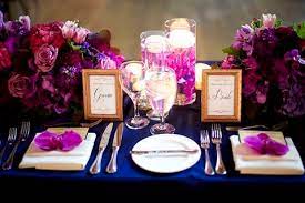 Fall Inspiration 60 Jewel Toned Wedding Ideas Purple Wedding Theme Purple Wedding Centerpieces Blue Wedding Centerpieces