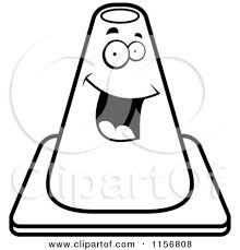There are 23 safety coloring page for sale on etsy, and they cost $7.37 on average. Cartoon Clipart Of A Black And White Happy Construction Cone Smiling Vector Outlined Coloring Page By Cory Thoman 1156808