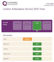 We will be relentless in our effort, performance and efficiency in all that we do. Care Quality Commission Inspection And Report London Ambulance Service Nhs Trust