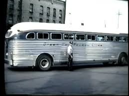 Image result for Silver 1990 Greyhound Bus
