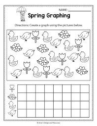 Spring Graphing Spring Math Worksheets And Activities For Preschool Kindergarten And 1 Spring Math Worksheets Kindergarten Spring Math Worksheets Spring Math