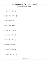 The Adding And Simplifying Linear Expressions With Some Multipliers A Math Work Simplifying Rational Expressions Simplifying Expressions Rational Expressions