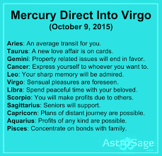 Mercury Direct In Virgo October 9 October 29 2015