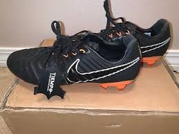 New Nike Tiempo Legend Vii 7 Pro Fg Soccer Cleats Ah7241 080 Black Orange Sz 8 In 2020 Soccer Cleats Orange Black New Nike