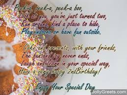 Happy 2nd birthday quotes, find happy birthday images, quotes and greetings for your for 2nd birthday quotes. Second Birthday Happy 2nd Birthday To My Daughter Poems Novocom Top