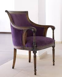 Eggplant Velvet Chair Traditional Chairs By Horchow Traditional Chairs Velvet Chair Purple Dining Chairs