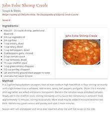 Shrimp Creole Recipe By John Folse Famous Louisiana Chef And Restaurant Owner Who Is A Leading Authority On Cajun Creole Cuisine Seafood Entrees Stew Recipes