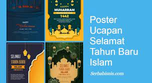 Poster Ucapan Tahun Baru Islam Serbabisnis Ucapan Tahun Baru Poster Gambar