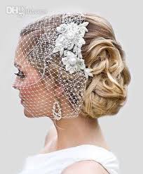 Wholesale Bridal Headpiece Buy Attractive Vintage White Net Appliques Pearls Beaded Birdcage Veil Bride Hair Accessories Wedding Hair Pieces Bride Hairstyles