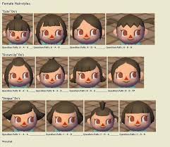 Wild world for the nintendo ds. Hair Style Guide Animal Crossing Hair Animal Crossing Animal Crossing Hair Guide