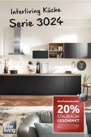 Die Interliving Kuche 3024 Kommt Richtig Elegant Daher Die Kontrastreich Harmonische Kombination Aus Den Lackfronten In Schw In 2020 Kuche Kuchenplanung Arbeitsplatte