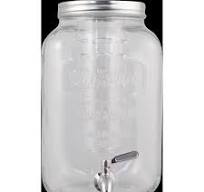 Glass Beverage Dispenser with Infuser and Stainless Spigot - 5L / 1.3 gal.