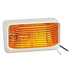 Bargman 31 78 532 White Rv Porch Light With Amber Lens Walmart Com Walmart Com