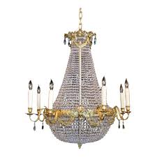 Elegant designs 2 light elipse crystal flush mount ceiling light. French Empire Basket Chandelier Chairish