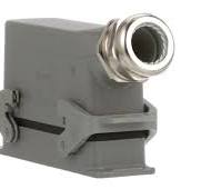 HARTING 10330240000 HAN 24B Kit (24 poles + ground) Side Entry Metal Hood Rt Angle Bulkhead Housing