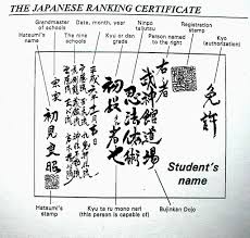 How To Read A Bujinkan Japanese Certificate Martial Arts Ninja Art Martial