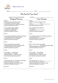 Answers wi// vary on both of these questions. This Land Is Your Land English Esl Worksheets For Distance Learning And Physical Classrooms