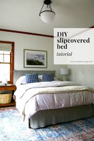 I attached the center divider, next. Diy Upholstered Slipcovered Bed Tutorial Create Enjoy