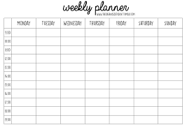 Weekly Planner With Times Weekly Planner Student Organization Weekly Planner Template