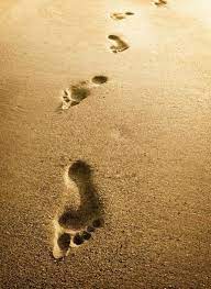 Framed Print Footprints In The Sand Picture Poster Sea Ocean Beach Waves Art Footprint Sand Beach