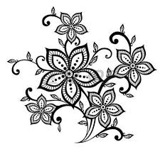 Black And White Simple Simple Floral Design Butterfly Clipart Black And White Floral Pattern Design Element Floral Pattern Design Tattoo Pattern Flower Tattoo Designs