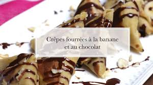 Crepe Healthy Fourree A La Banane Et Au Chocolat Recette Crepe Au Chocolat Recette Recette Healthy