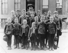Charles Loring Brace With Group Of Boy Orphans Getting Ready For The Train Orphan Train Orphan Orphans Children