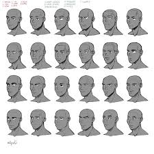 Practicing Male Face Variations Again This Turned Out To Be More Fun Than I Expected I Probably Woul Face Drawing Character Reference Sheet Face Shapes Guide