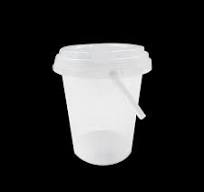 CCF 32OZ(1000ml) Premium PP Injection Drink Bucket With Lid + Handle -  Clear 200 Sets/Case