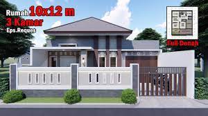 Halo sahabat rumah minimalis semua, kali ini saya akan membagikan desain rumah minimalis yang berukuran lahan 10x10, yang terdiri dari beberapa ruangan diantaranya, ruang tamu, ruang keluarga, dapur, 2 kamar tidur, taman di belakang. Desain Rumah 10x12 M Dengan 3 Kamar Tidur Youtube
