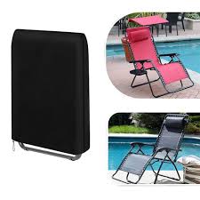 Outdoor Folding Reclining Chair Cover 190t Waterproof Veranda Zero Gravity Outdoor Folding Chairs Cover Garden In 2020 Outdoor Folding Chairs Chair Cover Folding Chair
