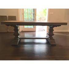 Splitting, cracking and developing mildew. Brand New Pottery Barn Banks Extending Dining Table Chairish