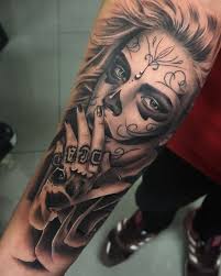 Realistic Tattoo By Salva Navalon Tatouage Santa Muerte Tatouage Avant Bras Tatouage