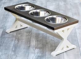 Large Elevated Dog Bowl Stand Three Bowl Dog Feeder Tall Dog Bowls Dog Lover Gift Dogmom Gift Elevated Dog Feeder Raised Feeder In 2020 Dog Bowl Stand Dog Bowls Raised Dog Bowls