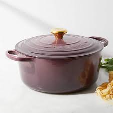 What makes le creuset dutch ovens better than the enamel casserole dishes which are much cheaper? Le Creuset Fig Signature 7 25 Qt Dutch Oven Reviews Crate And Barrel