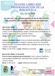El día del libro dinamiza las actividades culturales del pueblo y de la ciudad. Dia Del Libro 2019 Programacion De Actividades Excmo Ayuntamiento De Gerindote