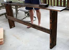 Simple Diy Sofa Table Tutorial Sofa Table Design Diy Sofa Diy Sofa Table