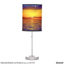 Sunrise Sunset On Ocean Table Lamp Zazzle Com Lamp Table Lamp Pendant Lamp