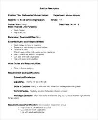 Resume Examples Kitchen Hand Resume Templates