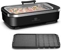 Indoor Smokeless Grill Css Electric Grill With Removable Griddle Plate Non Stick Cooking Surface Led Smart Contr In 2021 Smoke Extractor Electric Grill Grill Plate