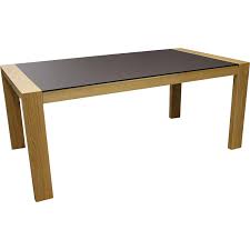 Superbe table industrielle à rallonge avec plateau en chêne montée sur un piétement métallique. Table Chene Et Fenix Avec Deux Allonges Integree Perla