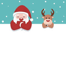 Christmas Card Of Santa Claus And Reindeer On White Poster To Write Christmas Santa Reindeer Png And Vector With Transparent Background For Free Download Christmas Card Background Christmas Vectors Christmas Card