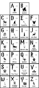 Hp Alphabet Harry Potter Alphabet Harry Potter Nursery Harry Potter World
