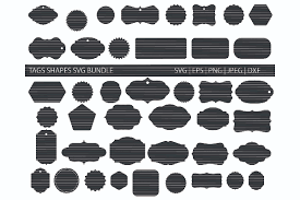 Find quotes, fonts and a wide range of design elements, svg eps dxf png ttf otf. Tag Shapes Clip Art Bundle Graphic By Meshaarts Creative Fabrica