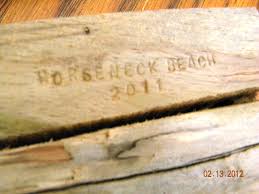 Close Up Of The Beach Names I Stamped Onto The Driftwood Frames I Used Metal Stamps Driftwood Frame Coastal Decor Metal Stamping